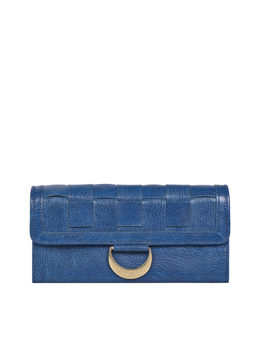 

Hidesign Blue Textured Purse Clutch