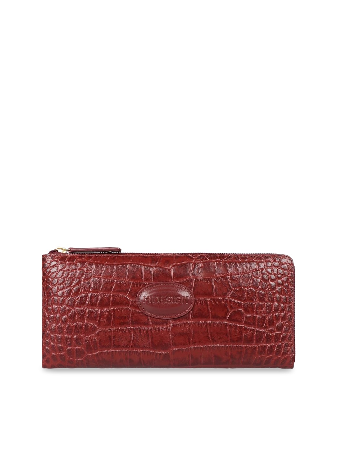 

Hidesign Red Textured Leather Clutch