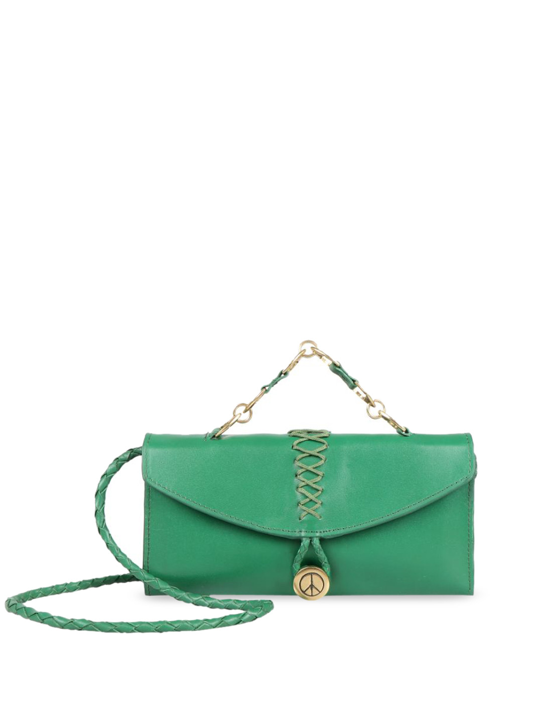 

Hidesign Women Green Envelope Clutch