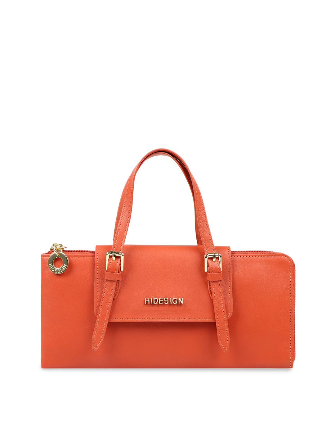 

Hidesign Women Orange Purse Clutch