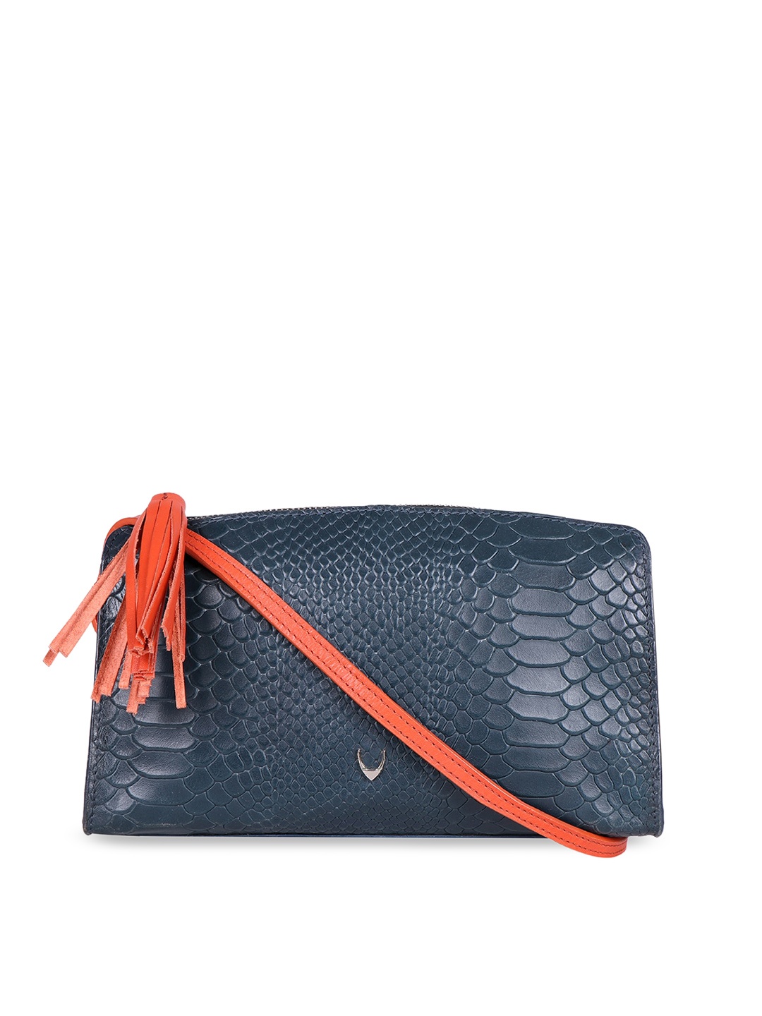 

Hidesign Blue Textured Purse Clutch