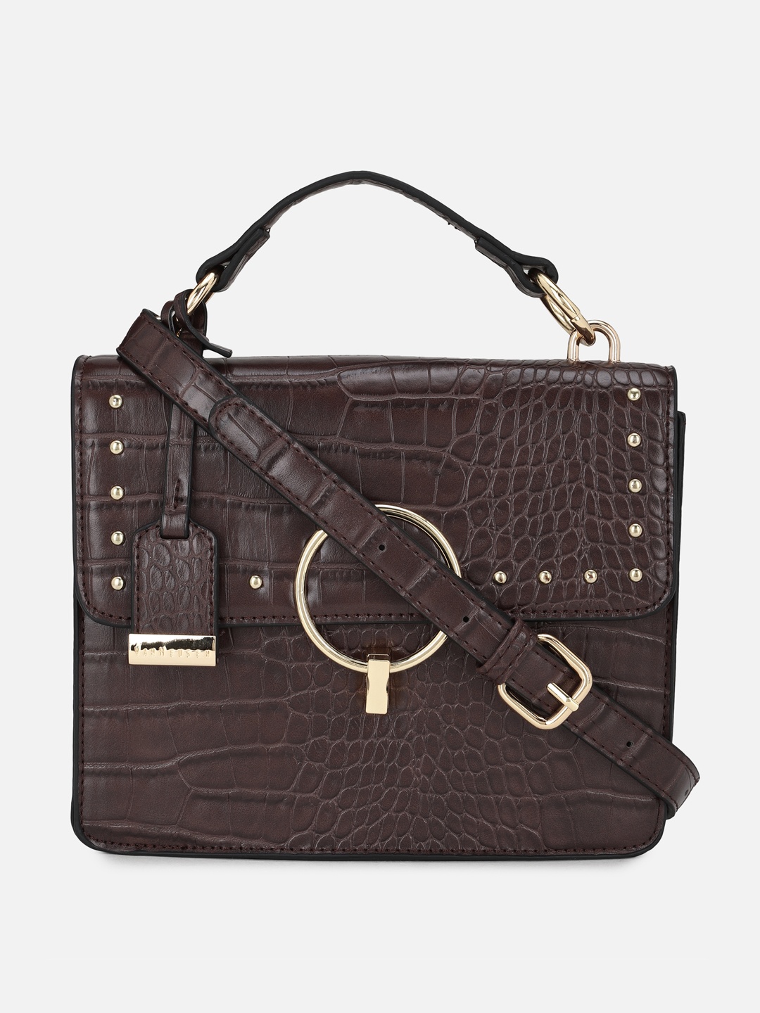 

Van Heusen Brown Textured Satchel