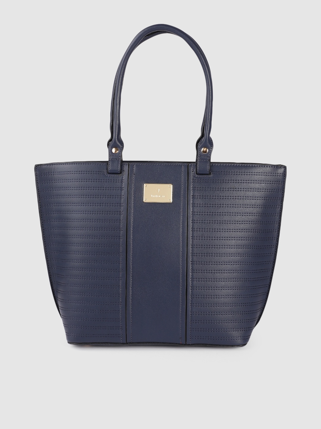 

Van Heusen Women Navy Blue Structured Handheld Bag