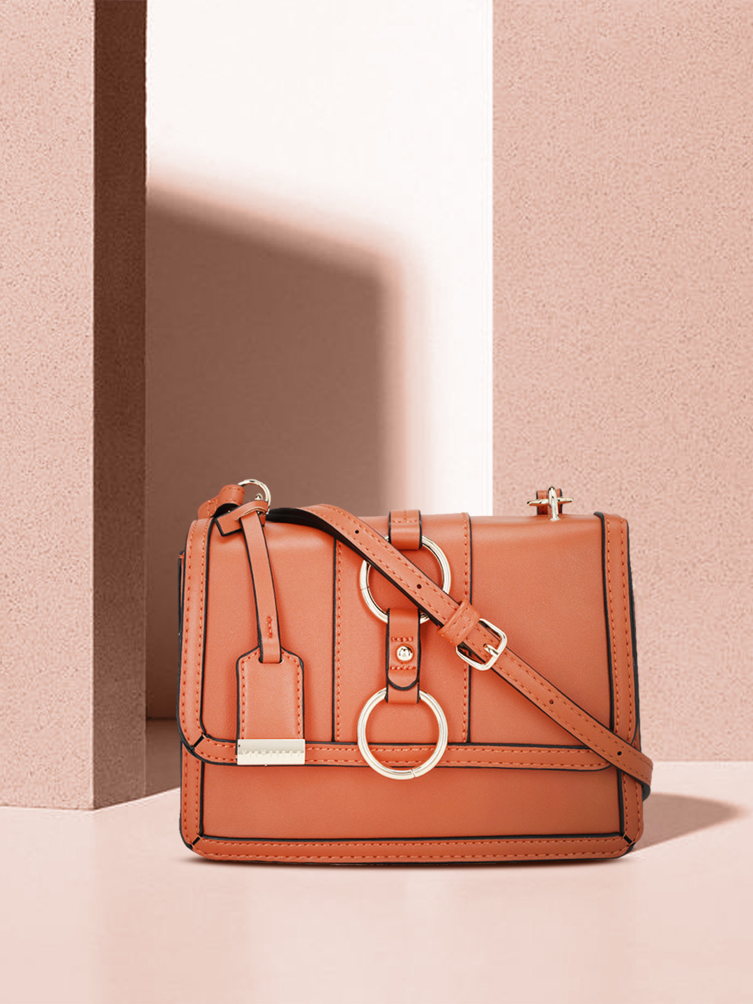 

Van Heusen Rust Brown Solid Sling Bag