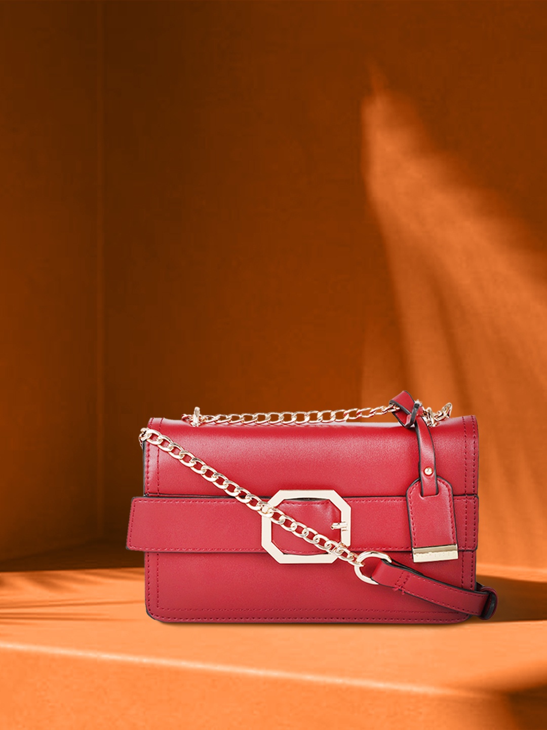 

Van Heusen Red Solid Structured Sling Bag