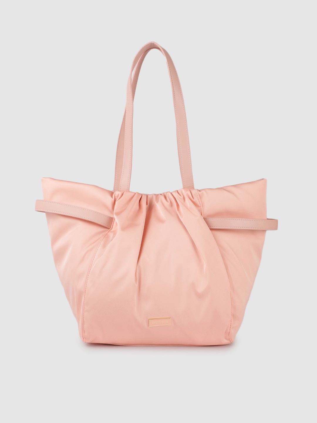 

Van Heusen Pink Solid Oversized Structured Shoulder Bag