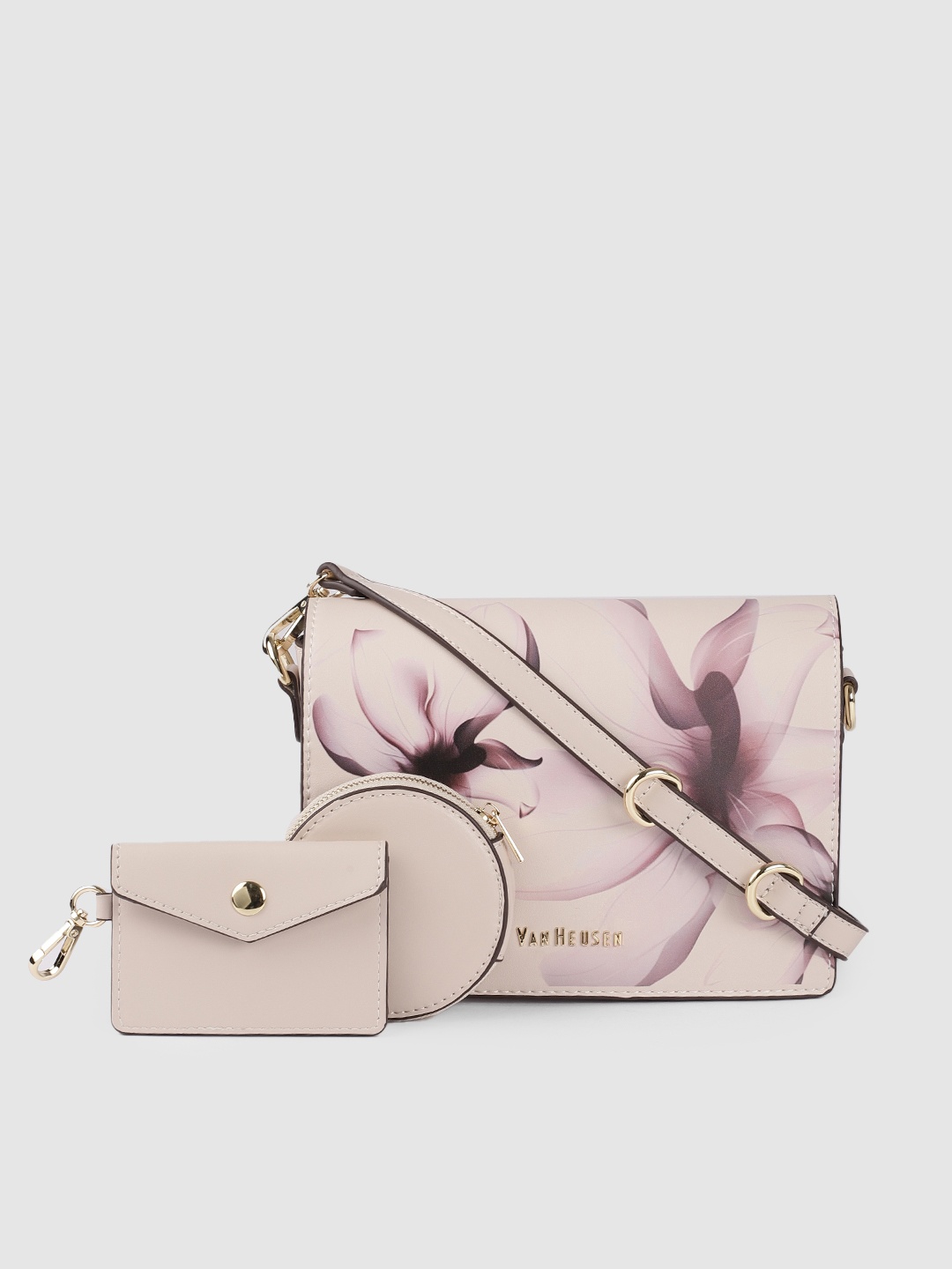 

Van Heusen Pink Printed Sling Bag