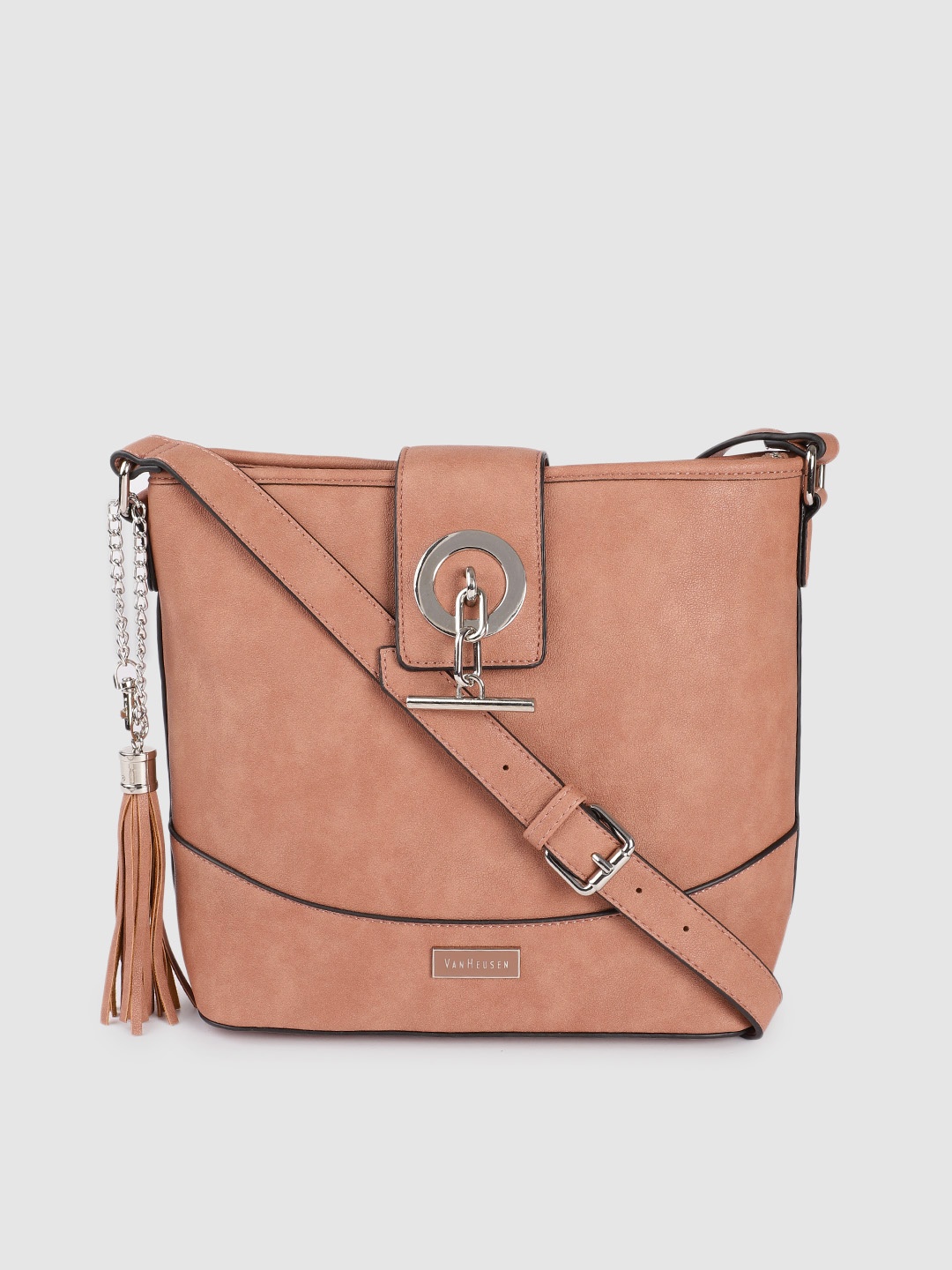 

Van Heusen Pink Structured Sling Bag