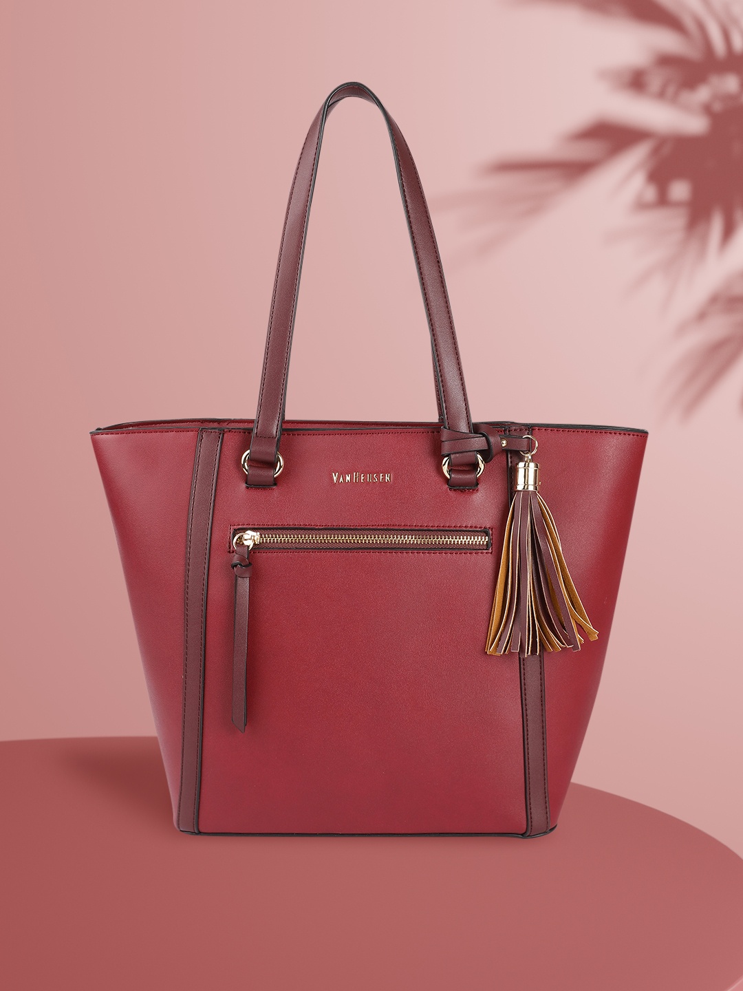 

Van Heusen Maroon Structured Shoulder Bag