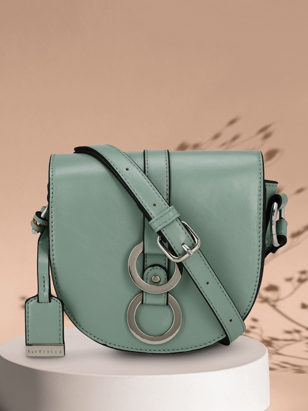 

Van Heusen MInt Green Structured Sling Bag