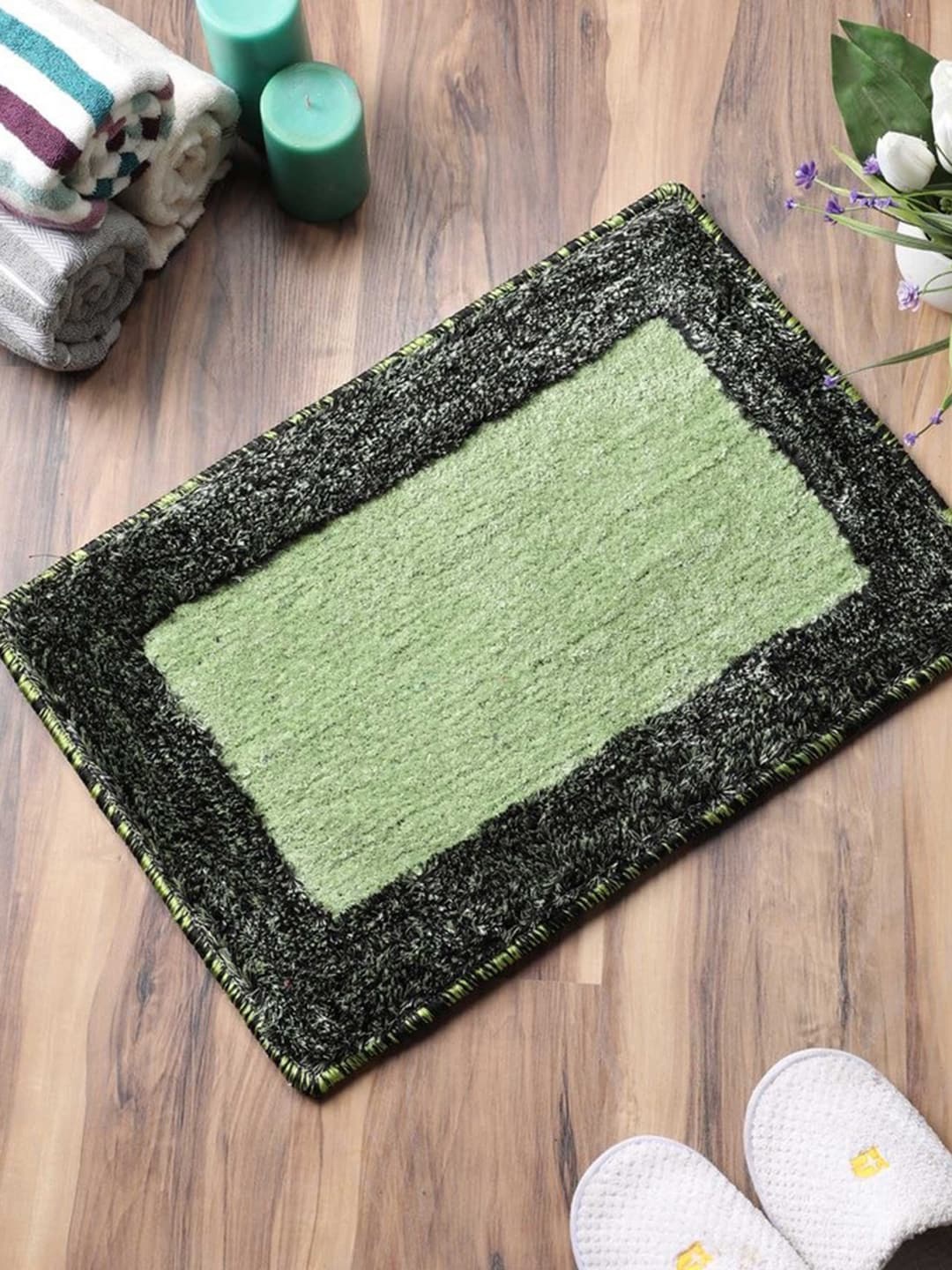 

Gallery99 Green Solid Anti-Skid Rectangular Doormats