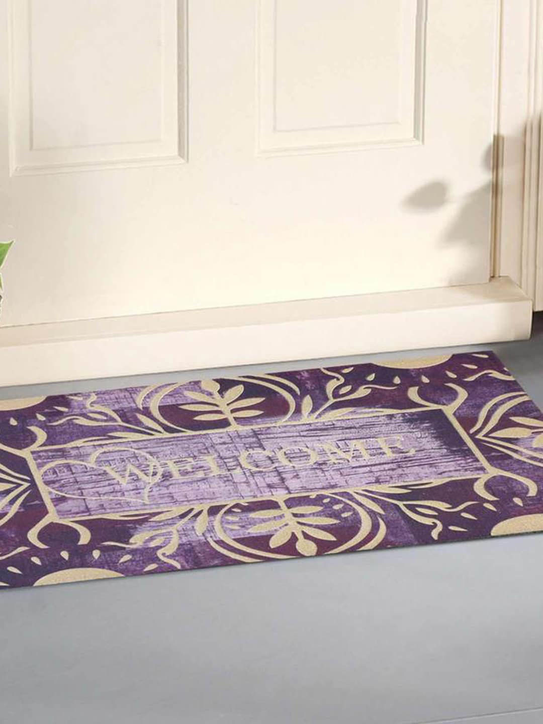 

Gallery99 Purple Abstract Laser Cut Polyester Anti-Skid Doormats
