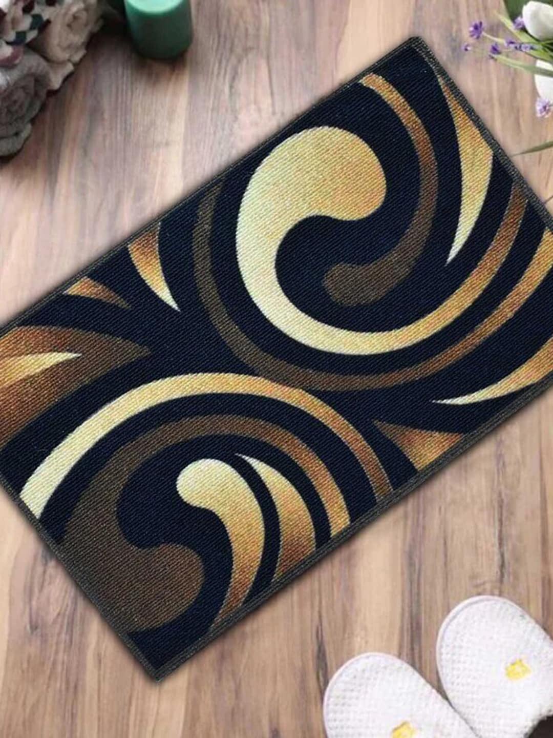 

Gallery99 Navy Blue & Brown Abstract Rectangular Doormats