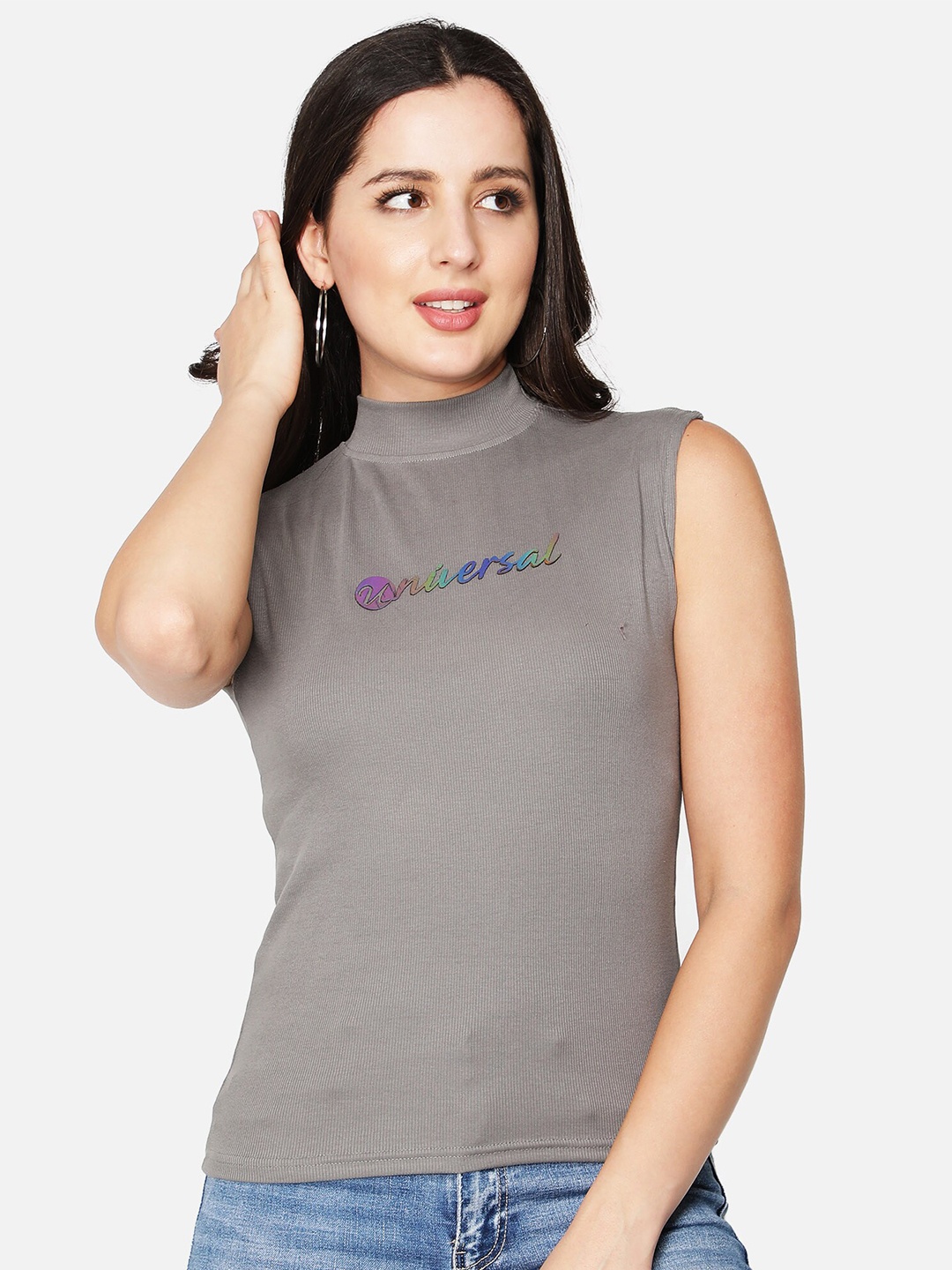 

Sonex Gold Grey Print Top