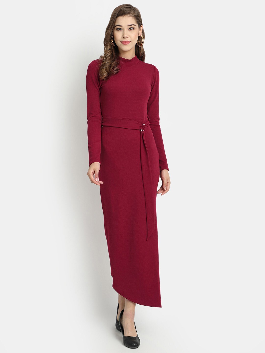 

Golden Kite Women Maroon Maxi Dress