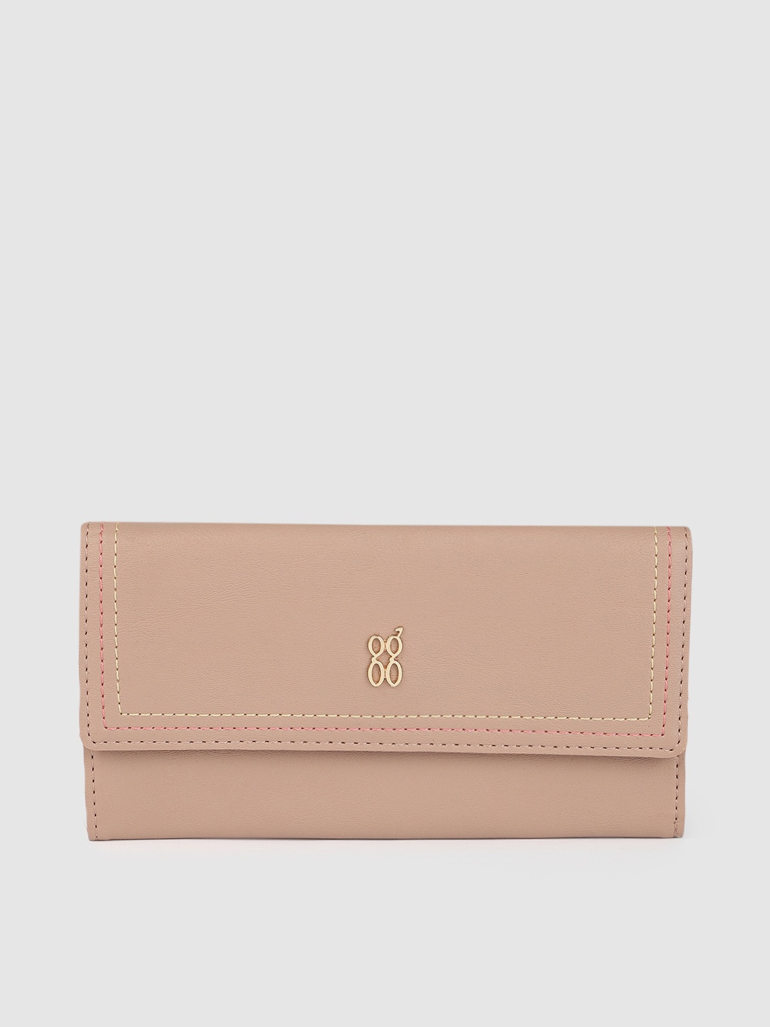 

Baggit Women Nude Pink Solid Envelope Wallet