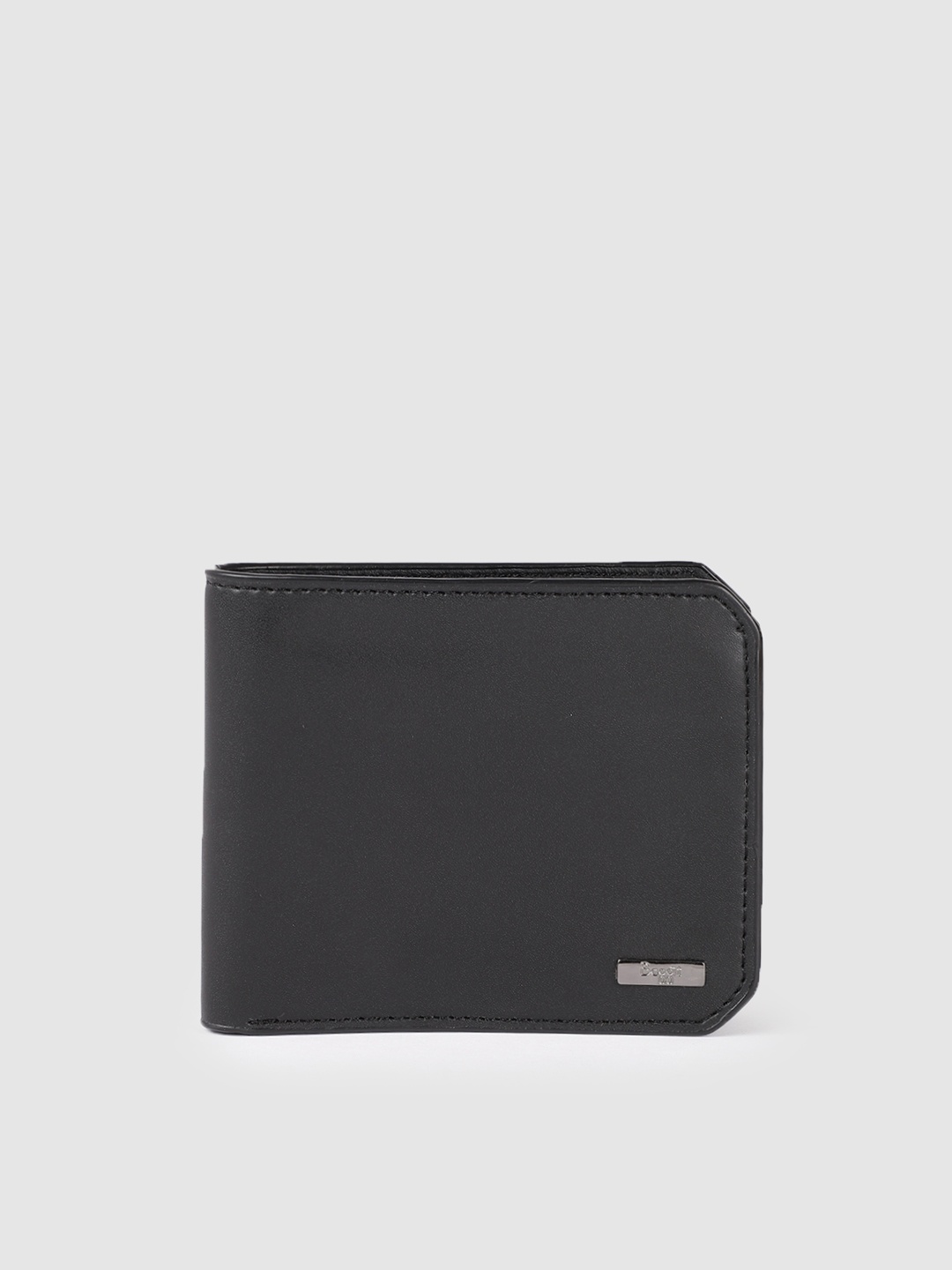 

Baggit Men Black Solid Two Fold Wallet