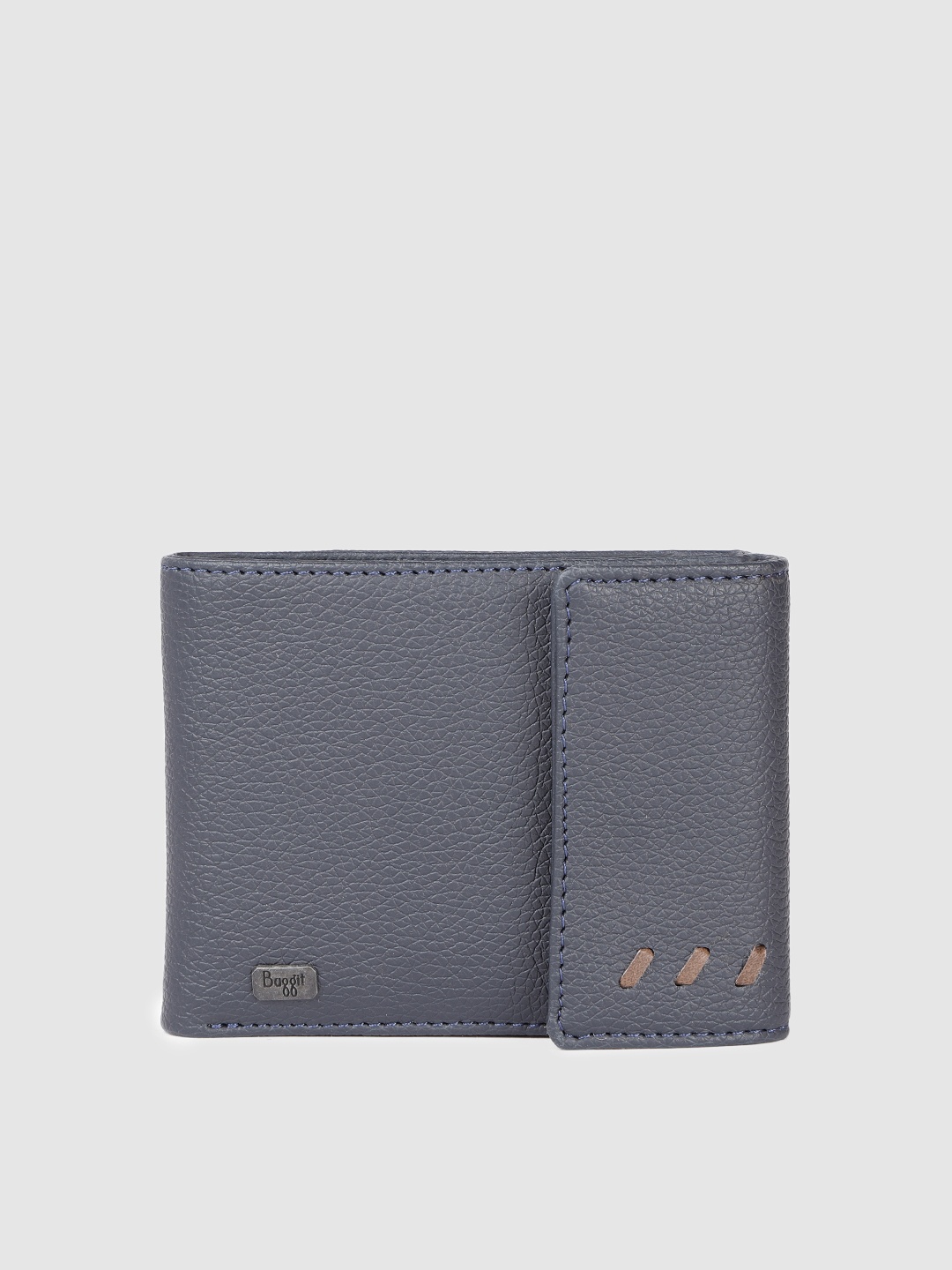 

Baggit Men Solid Two Fold Wallet, Navy blue
