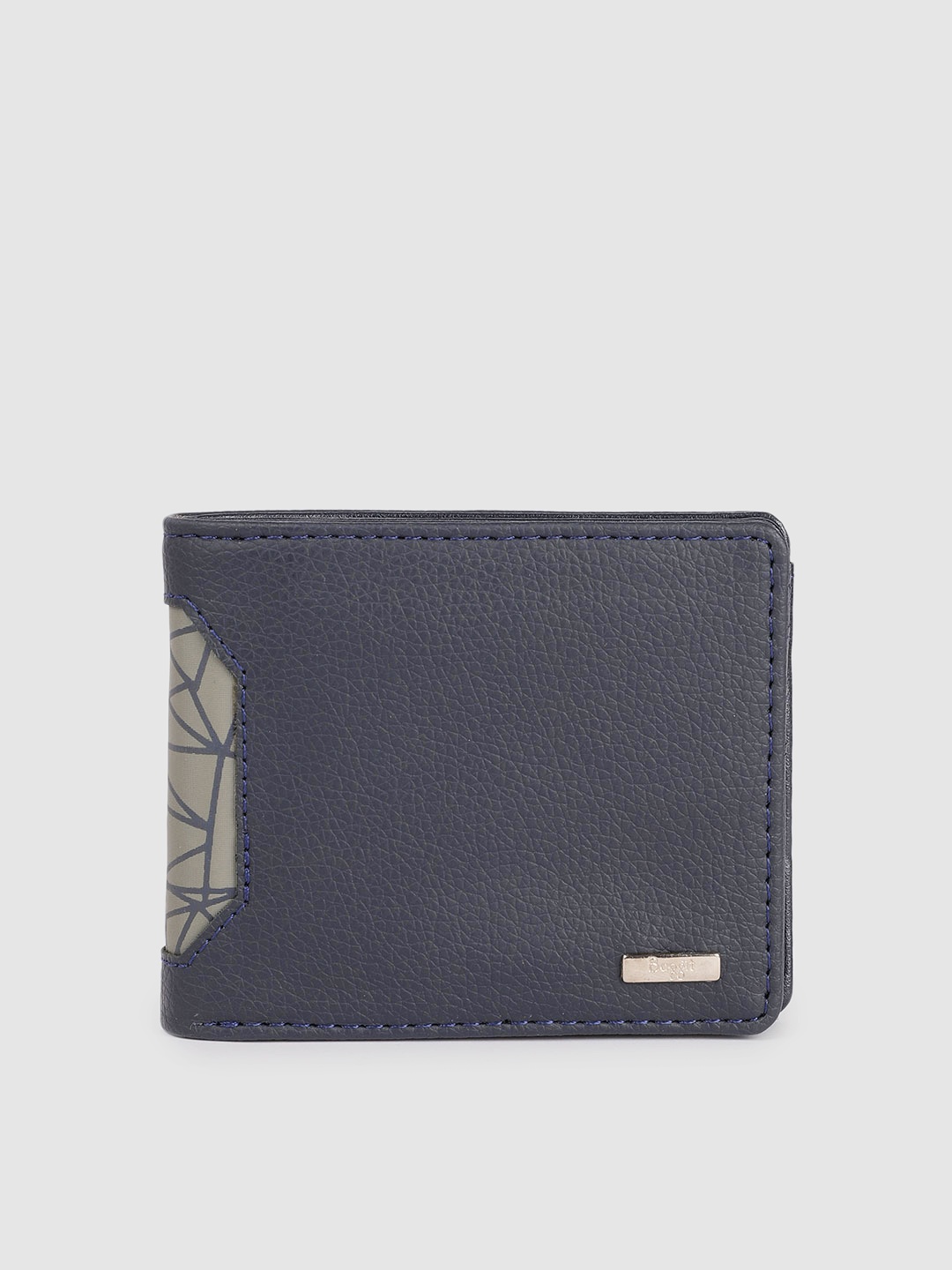 

Baggit Men Abstract Textured Two Fold Wallet, Navy blue