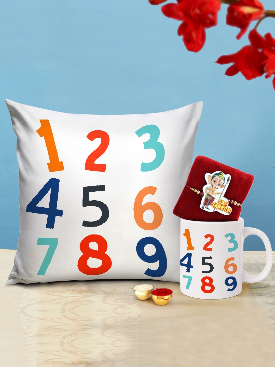 

TIED RIBBONS Kids Rakhi with Printed Coffee Mug, White