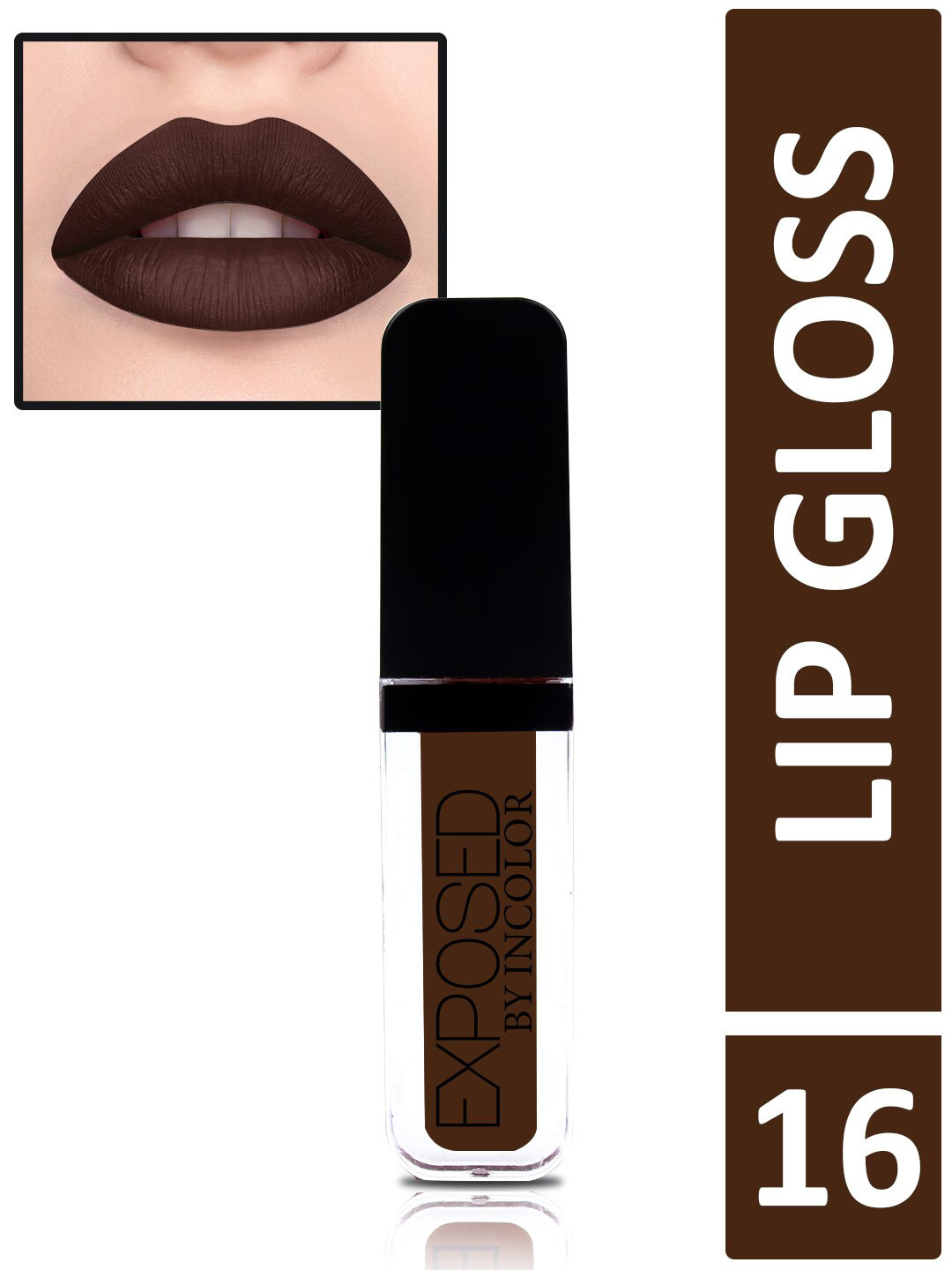 

INCOLOR Women Brown Matte Lip Gloss 16