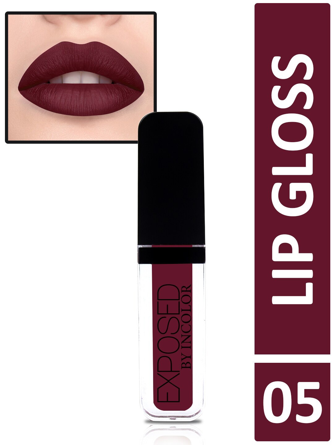 

INCOLOR Women Coffee Brown Matte Lip Gloss 05