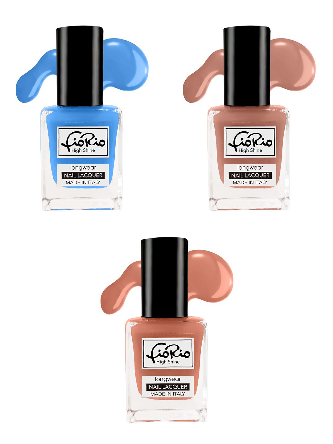 

Fiorio Set of 3 Nail polish 11ml, Blue