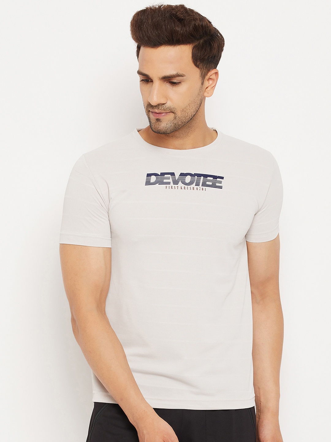 

FirstKrush Men White Typography Printed T-shirt