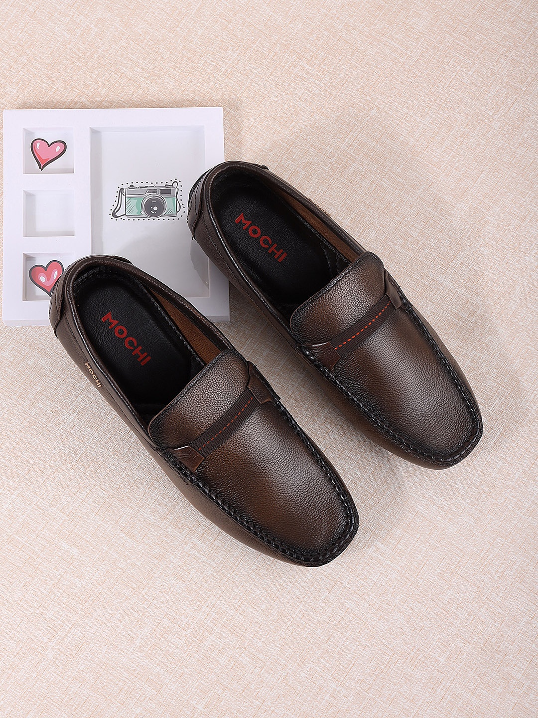 

Metro Men Brown Leather Loafers