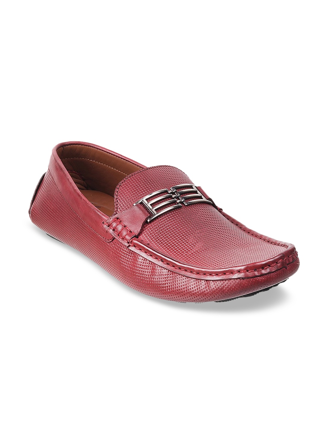 

Metro Men Maroon Solid Slip-On Loafers