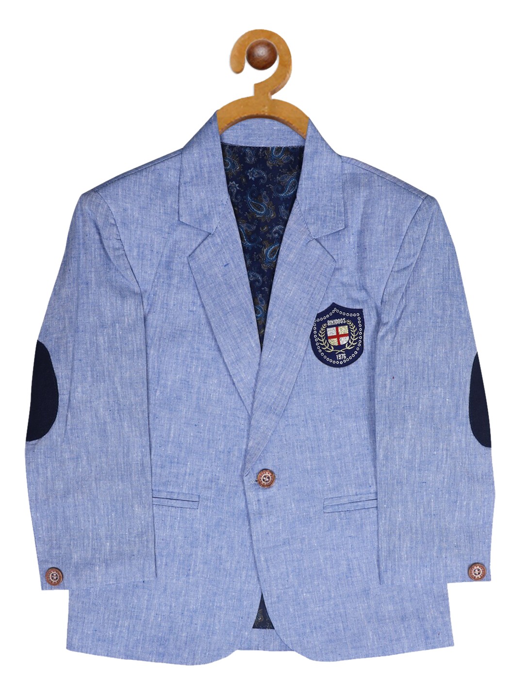 

RIKIDOOS Boys Blue Solid Blazers
