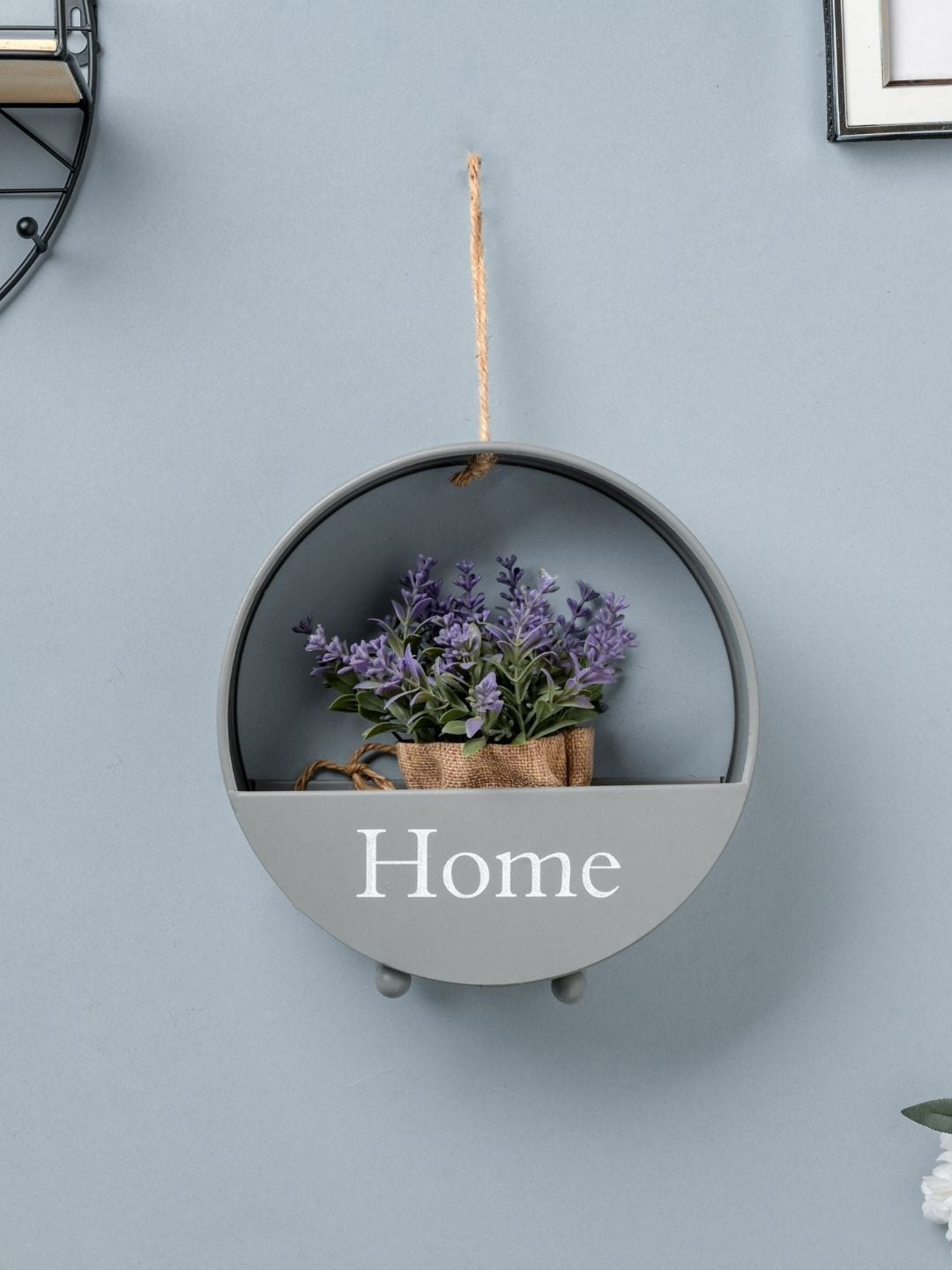 

Nestasia Grey & White Metal Floating Wall Rack