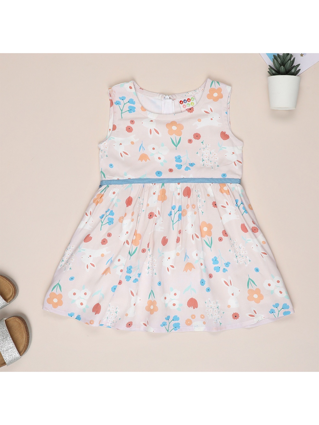 

ZION Girls Blue Floral Dress