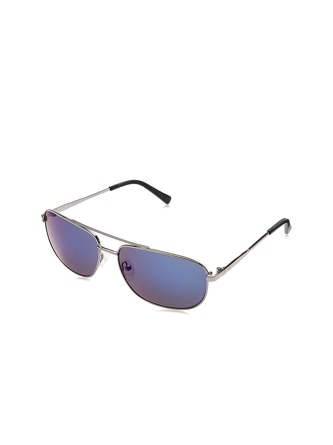 

Titan Unisex Blue Lens & Gunmetal-Toned Square Sunglasses with UV Protected Lens