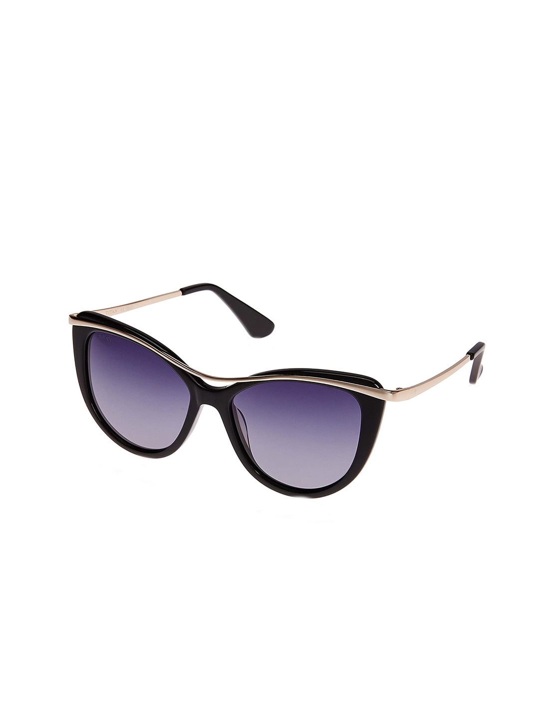 

Titan Unisex Black Lens & Black Cateye Sunglasses with UV Protected Lens-GC297BK1FP