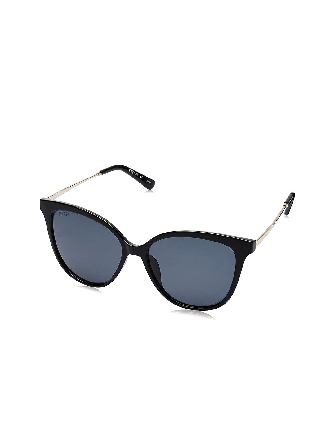 

Titan Unisex Black Lens & Black Cateye Sunglasses with UV Protected Lens