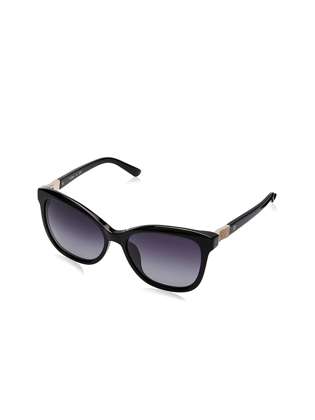 

Titan Unisex Black Lens & Black Square Sunglasses with UV Protected Lens
