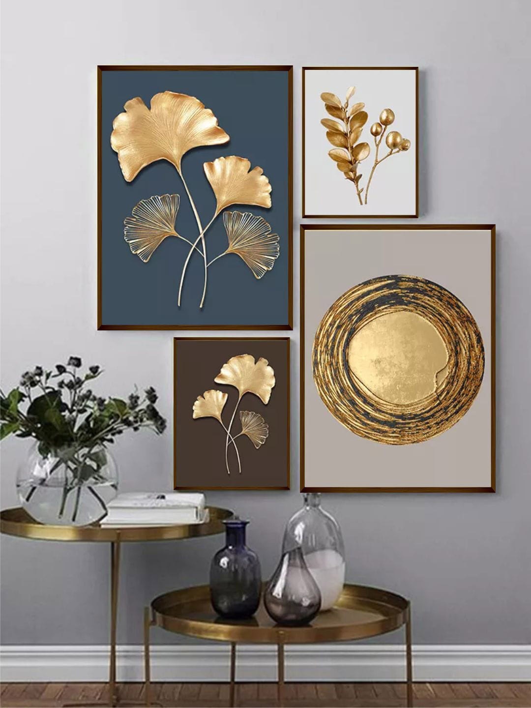 

The Art House Set Of 4 Multi-Coloured Abstract Canvas Painting Frame Wall Art