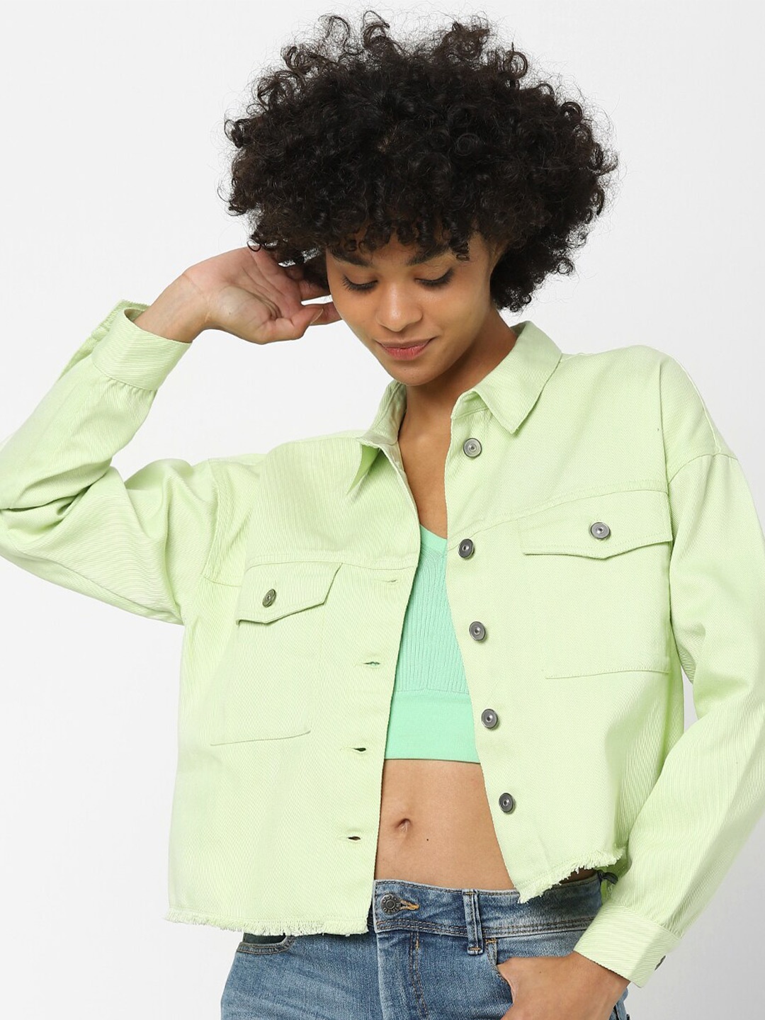 

ONLY Women Green Casual Shirt