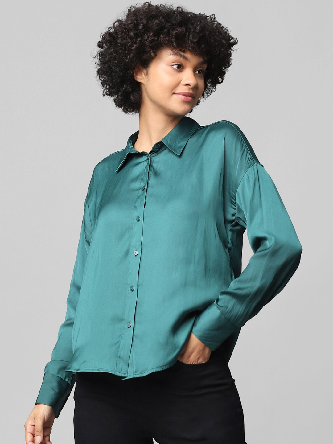 

ONLY Women Green Casual Shirt