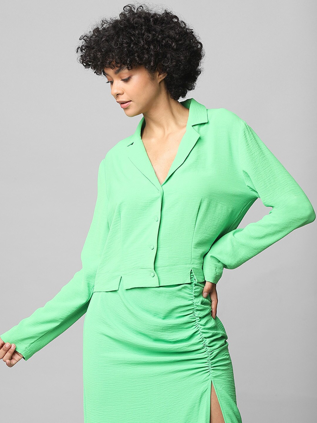 

ONLY Women Green Casual Shirt