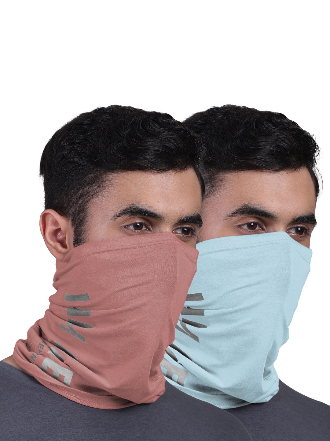 

FREECULTR Set Of 2 Solid Anti-Microbial Bandana, Blue