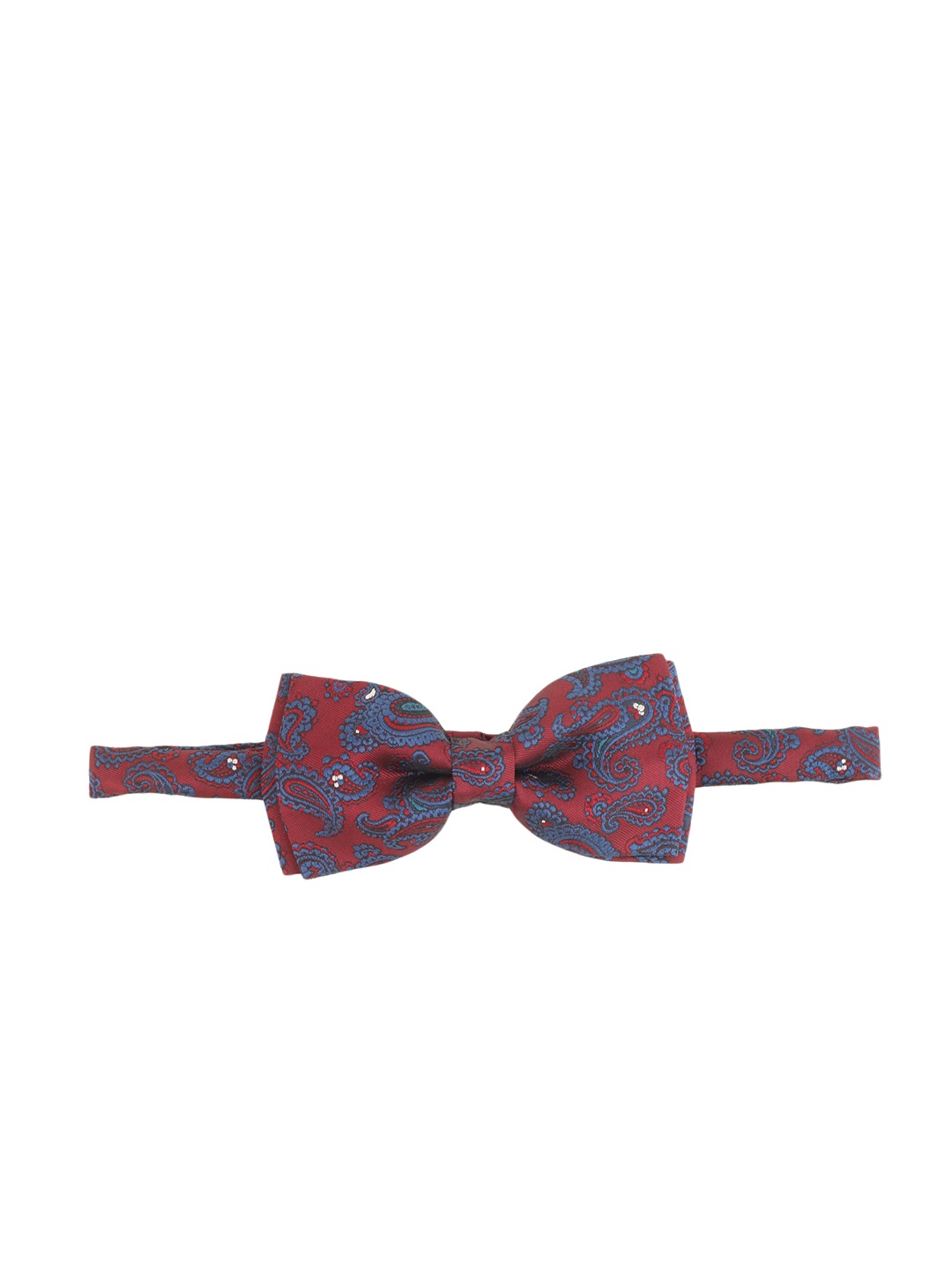 

Alvaro Castagnino Maroon & Blue Paisley Patterned Bow Tie