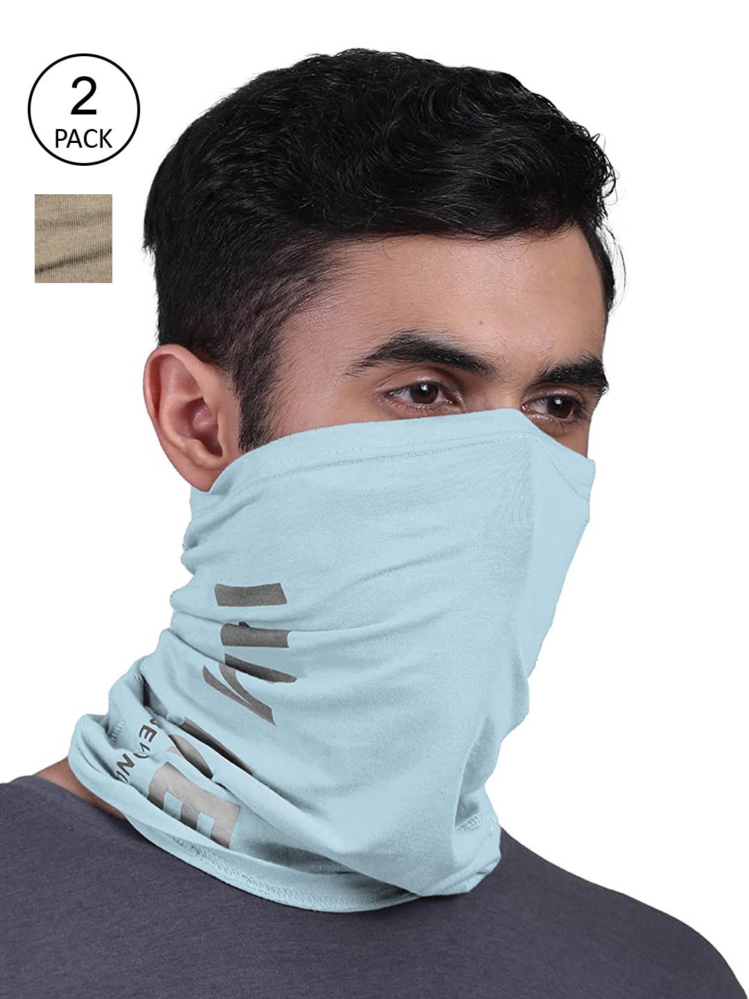 

FREECULTR Set Of 2 Solid Anti-Microbial Bandana, Multi