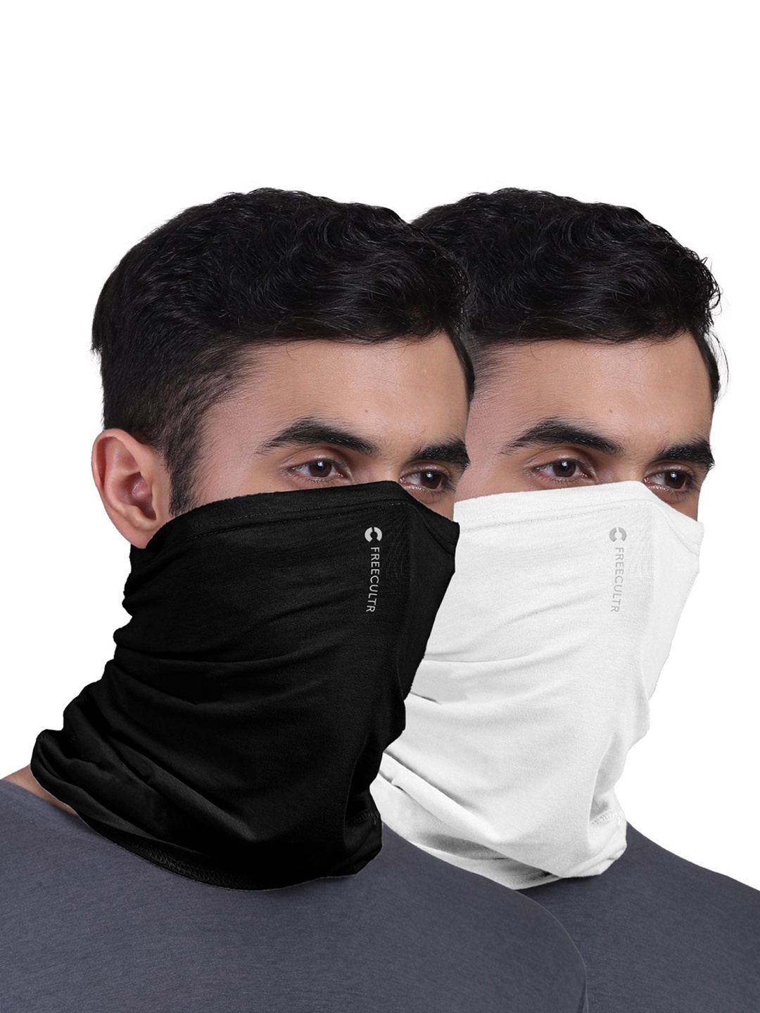 

FREECULTR Set Of 2 Solid Anti-Microbial Bandana, Black