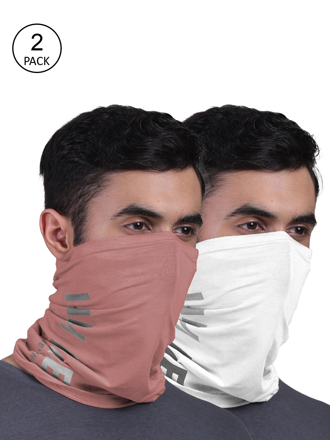 

FREECULTR Set Of 2 Solid Anti-Microbial Bandana, Peach