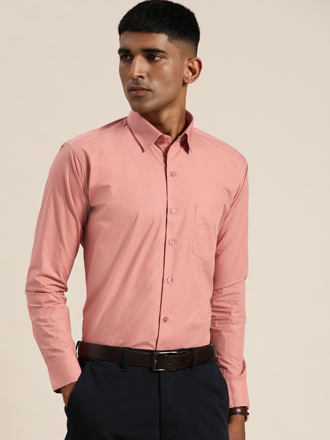 

Hancock Slim Fit Pure Cotton Formal Shirt, Peach