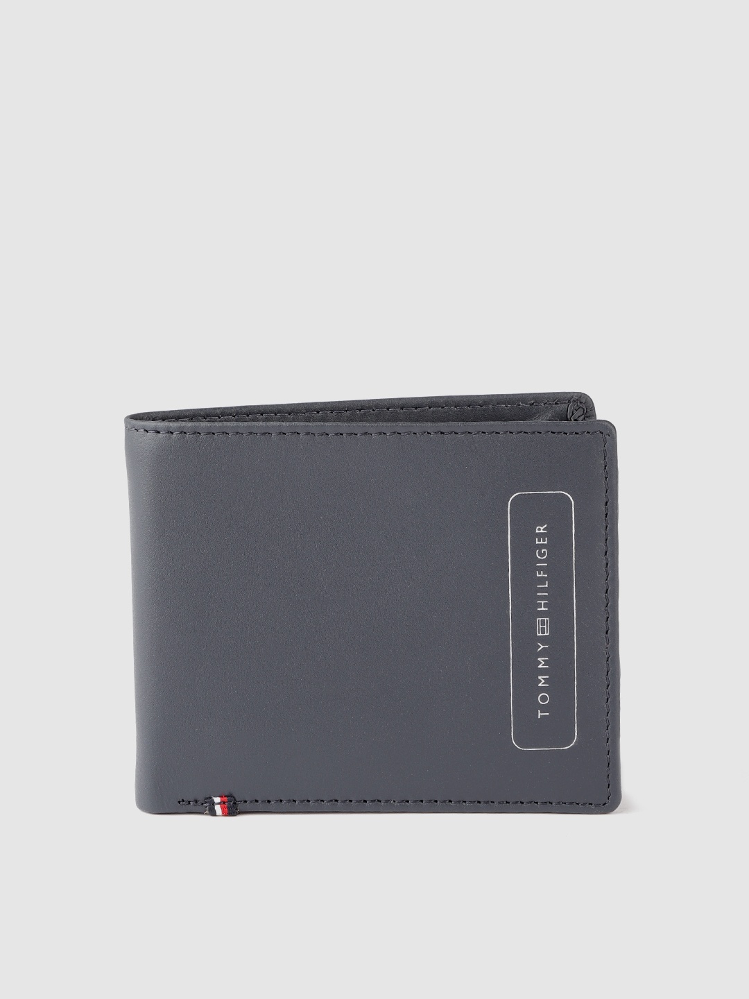 

Tommy Hilfiger Men Navy Blue Solid Leather Two Fold Wallet