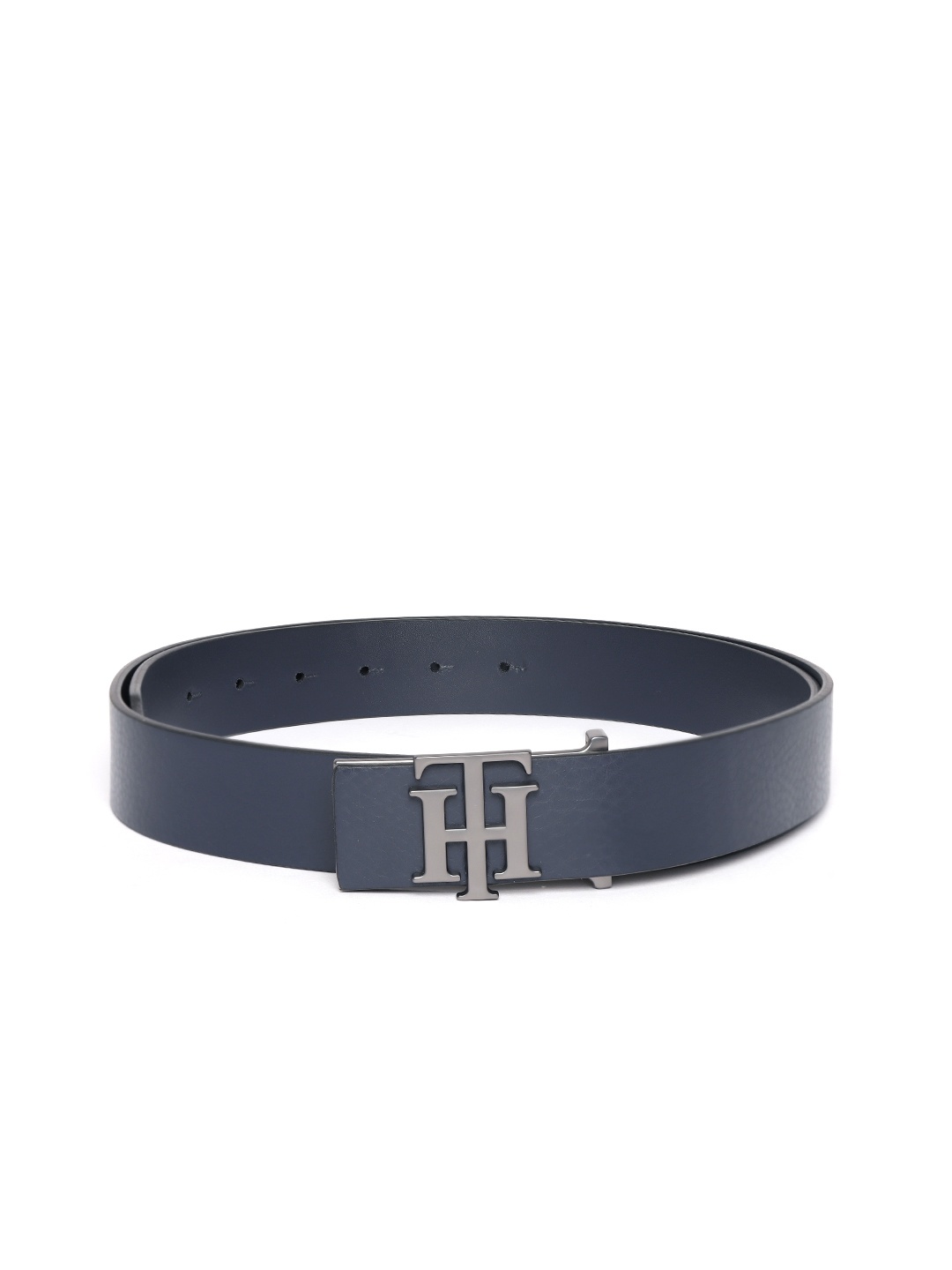

Tommy Hilfiger Men Navy Blue Textured Leather Belt