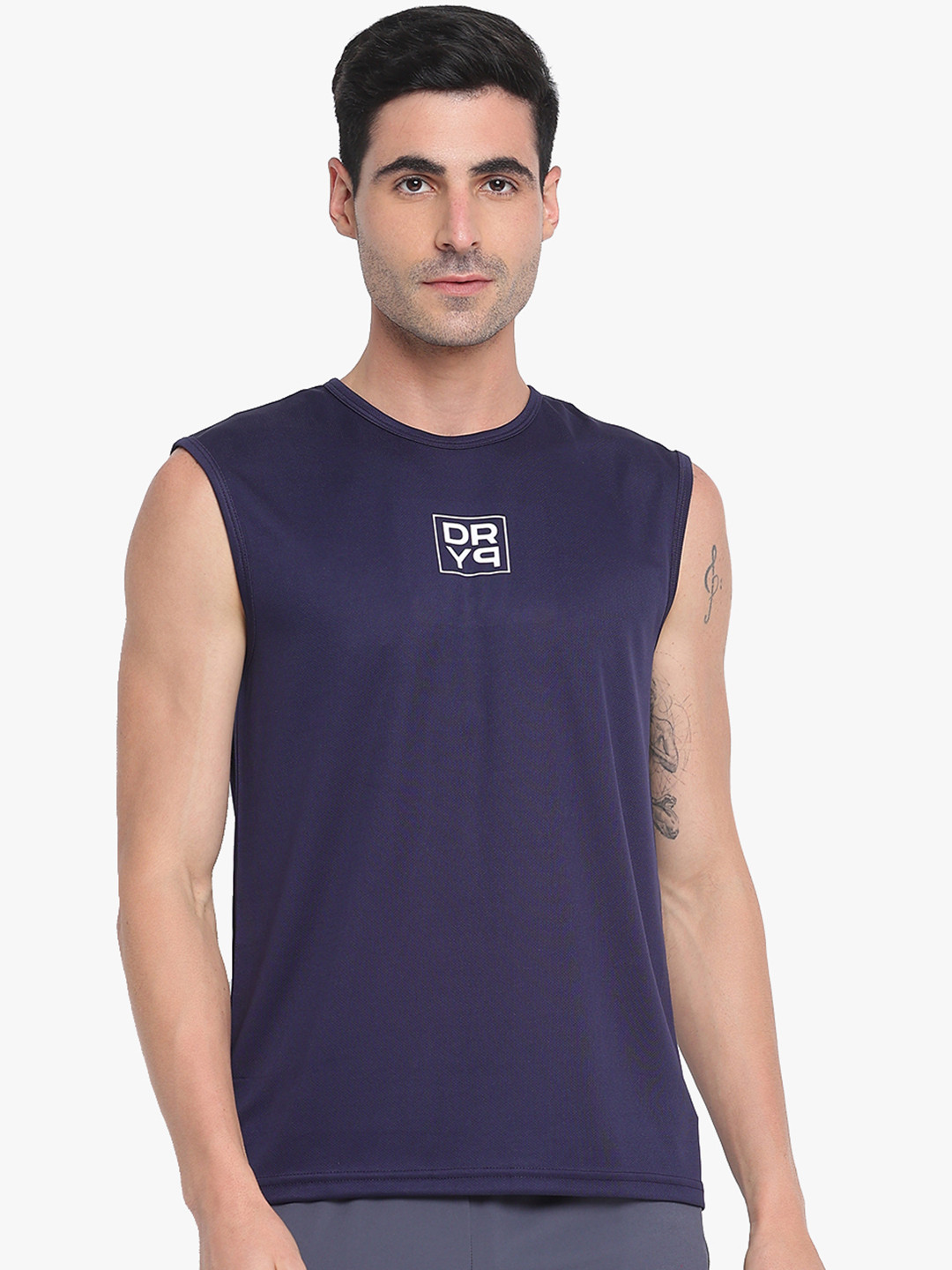 

DRYP EVOLUT Men Navy Blue T-shirt